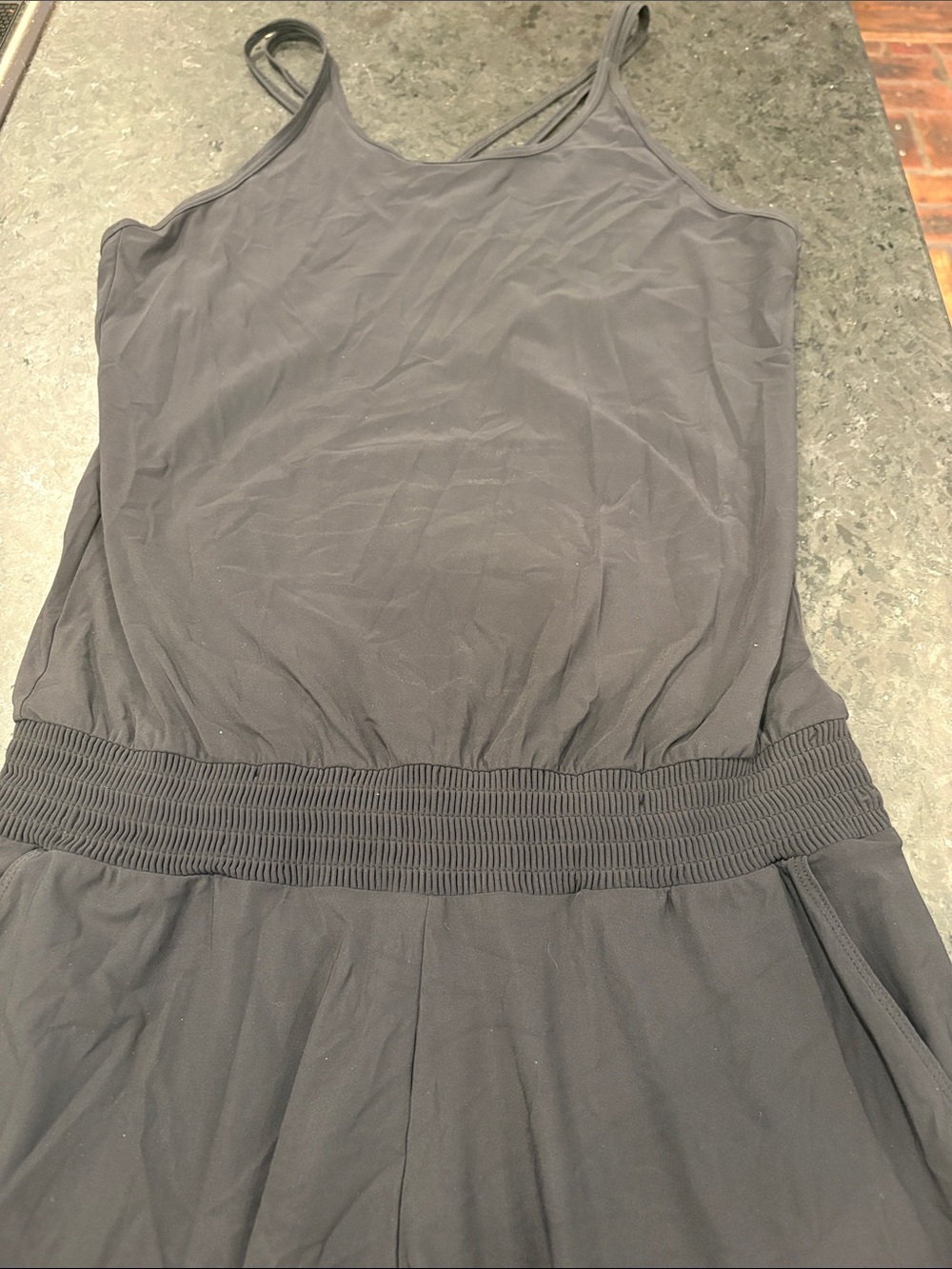 Sweaty Betty Black Sleeveless Elastic-Waist Jumpsuit